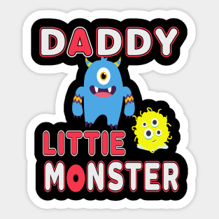 daddys little monster youth Sticker